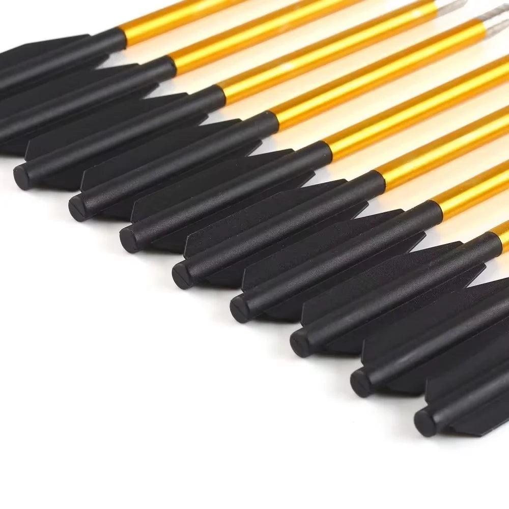 12pcs 6.5" Aluminium Crossbow Bolts – 50/80lb Mini Crossbow Arrows