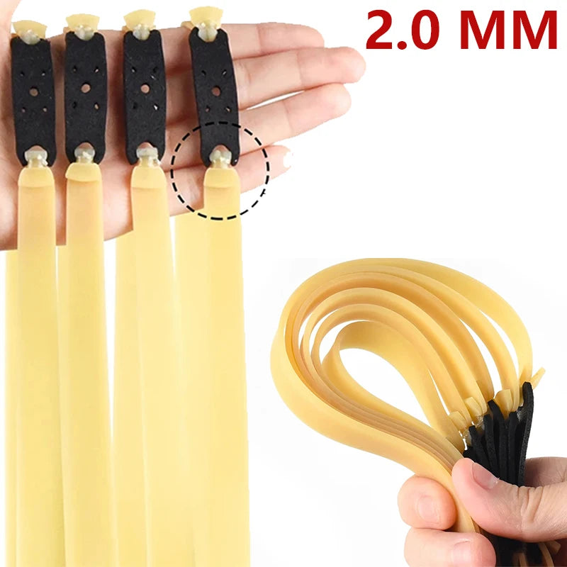 2.0mm Thick High-Elastic Slingshot Rubber Bands – Precision Hunting Latex Bands