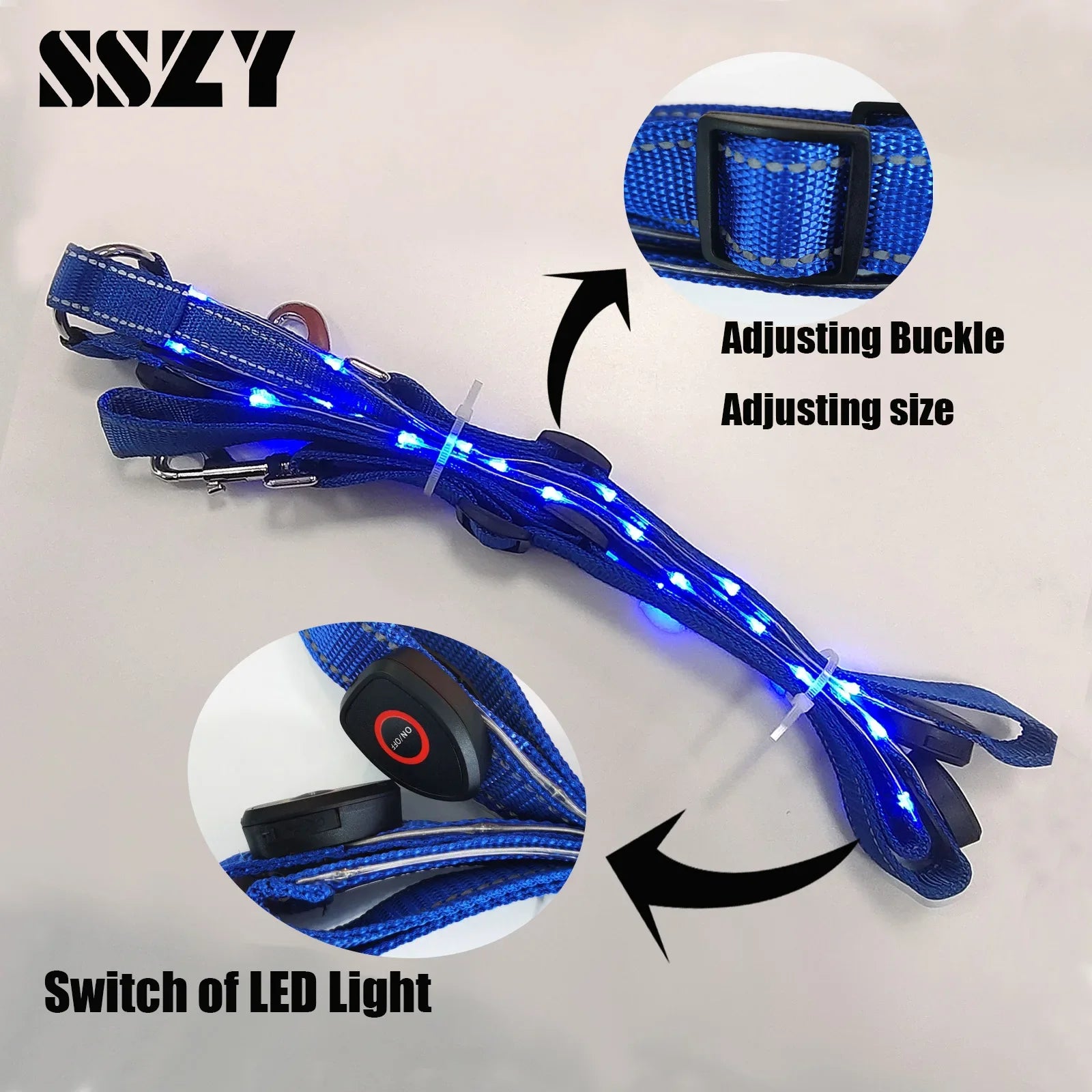 LED Horse Chest Strap – 100CM Luminous Riding Decoration for Night Safety