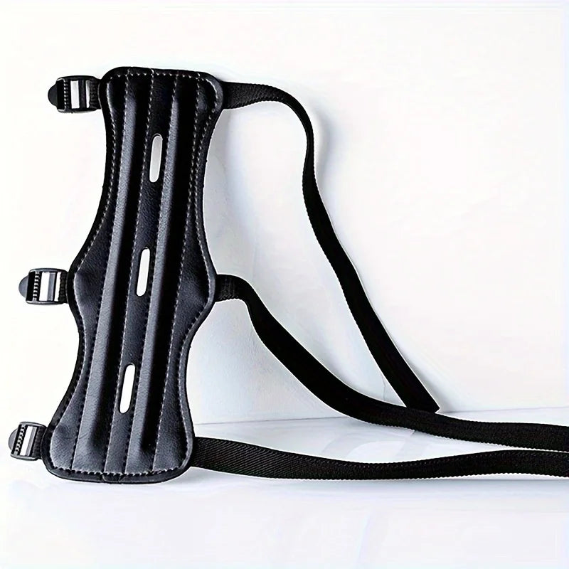Leather Archery Arm Guard Protector – Adjustable Forearm Guard for Bow Hunting & Shooting Training