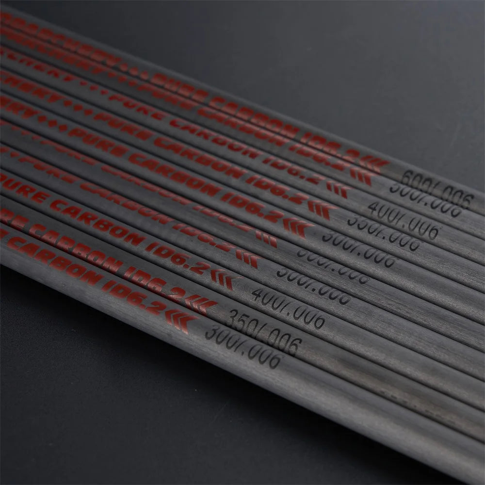 31" pure carbon arrow shaft – compound & recurve bow hunting shafts (spine 300-600)