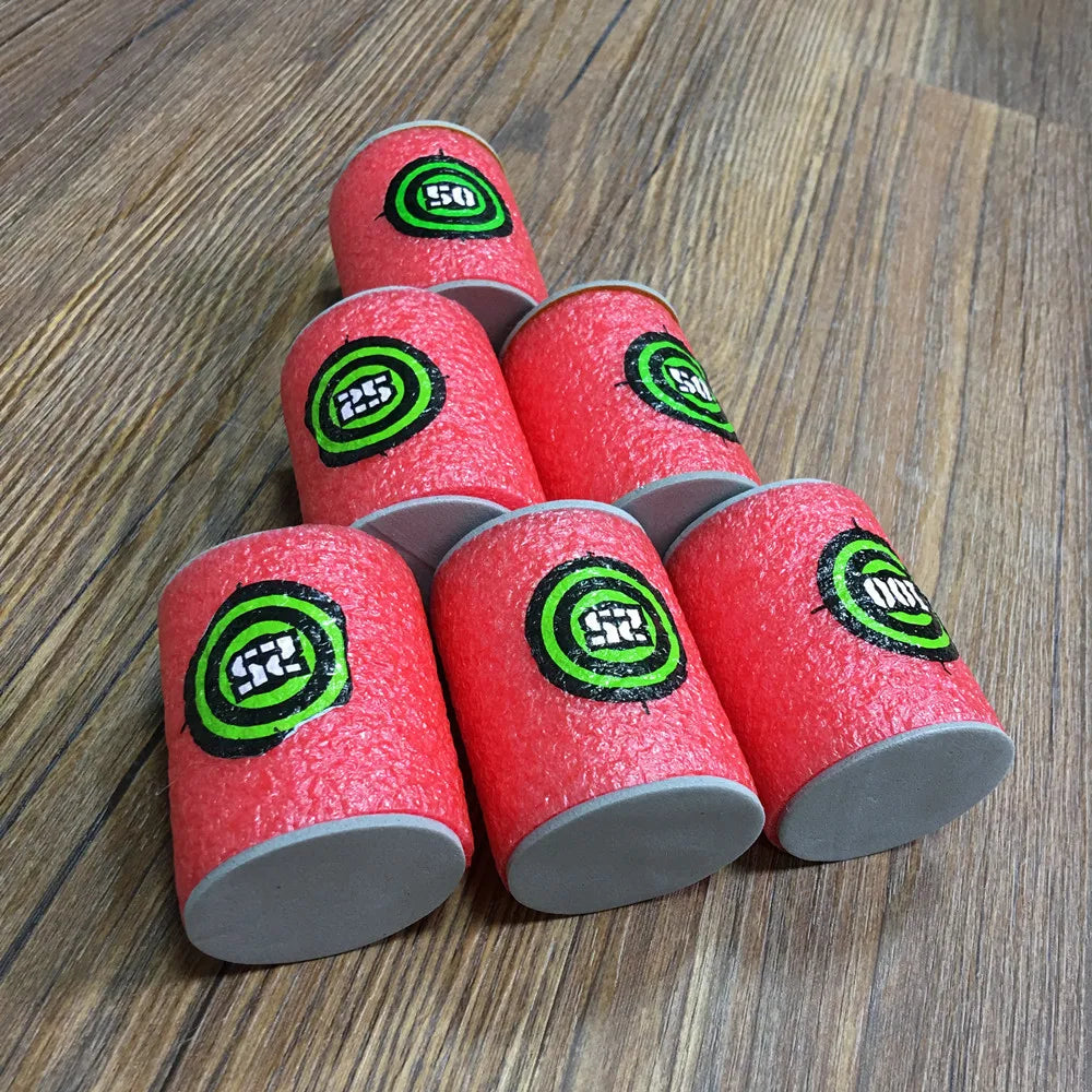 6pcs EVA Foam Target Cans – Dart Targets for Nerf N-Strike Elite Toy Guns