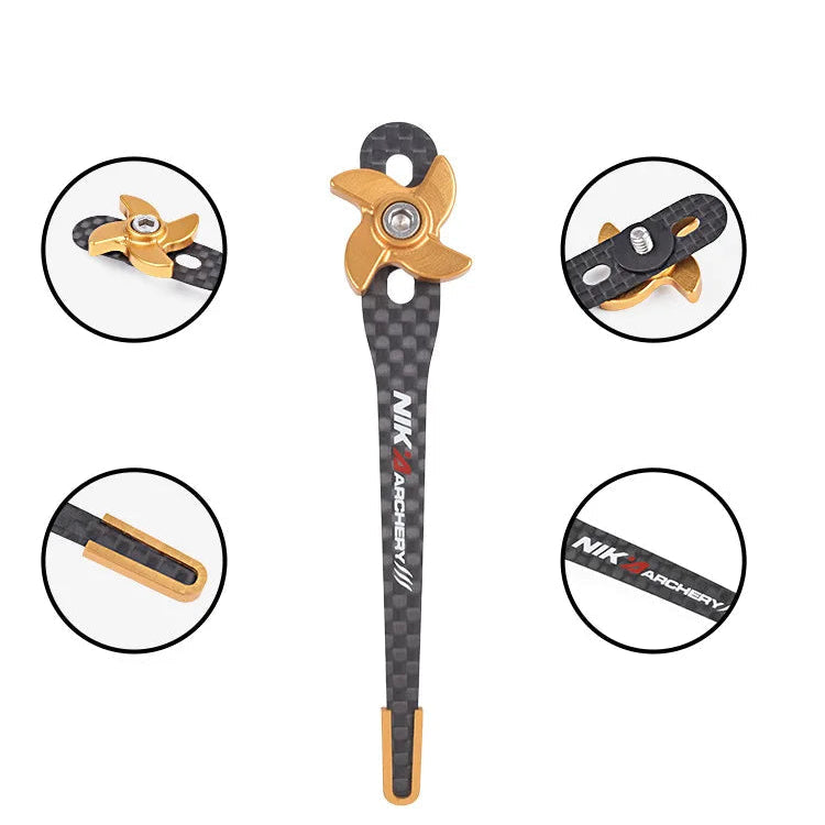 NIKA ARCHERY Recurve Bow Clicker – Adjustable Carbon Clicker for Precision Shooting