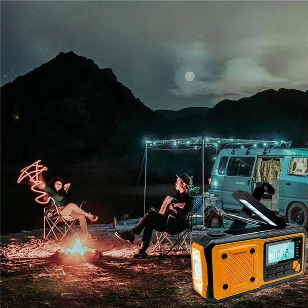 4000mAh Emergency Solar Hand Crank Radio – AM/FM, Flashlight & Power Bank Charger