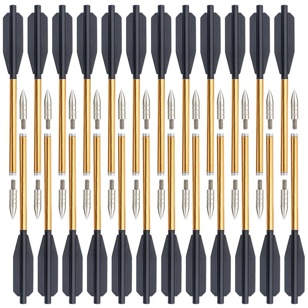 Hunting Aluminum Bolt Arrows – 6.5-inch Crossbow Bolts for 50/80lb Bows