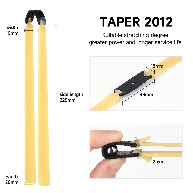 2.0mm Thick High-Elastic Slingshot Rubber Bands – Precision Hunting Latex Bands