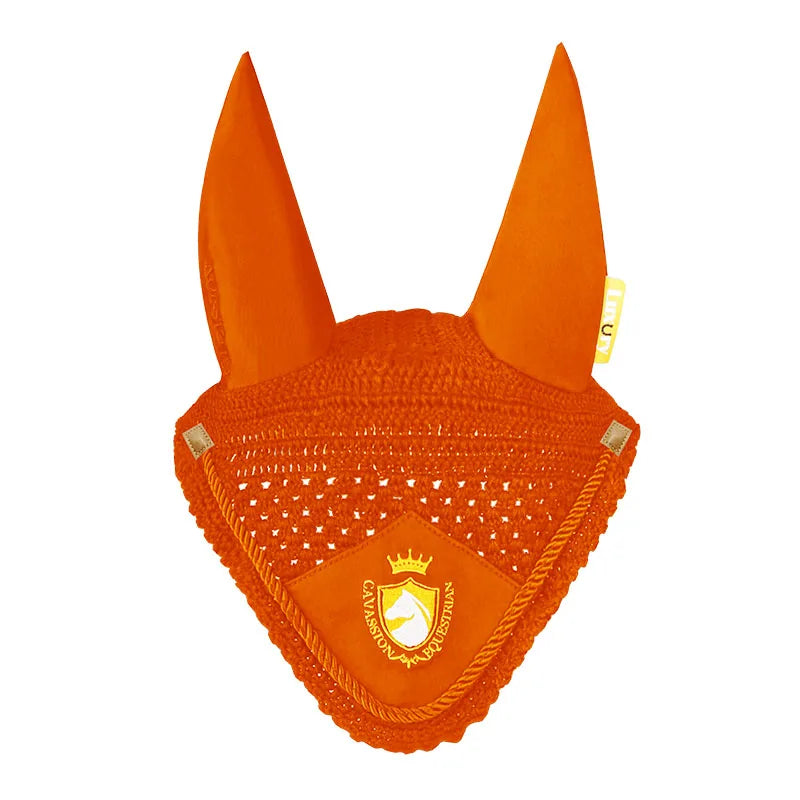 Horse Ear Cover – Embroidered Fly & Wind Protection Mask for Equestrian Use