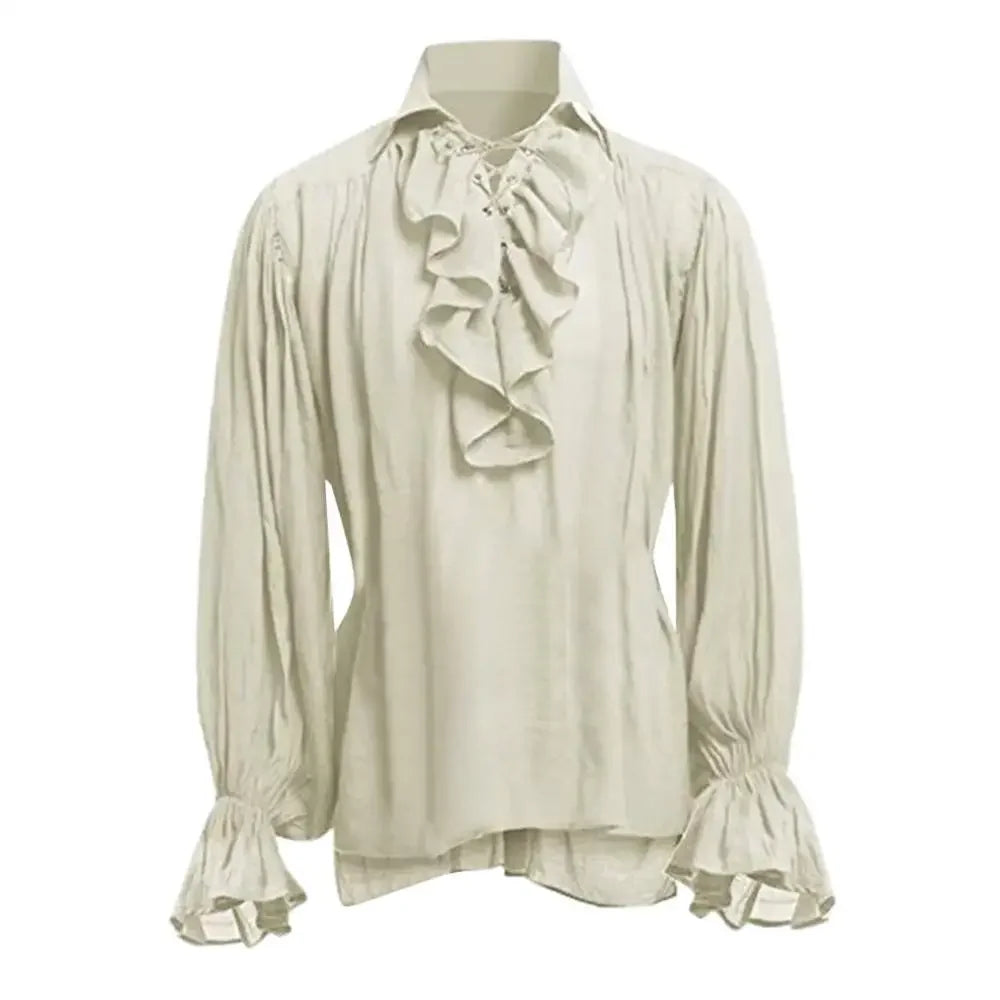 Medieval Pirate Ruffled Shirt & Pants Set – Gothic Steampunk Cosplay Costume