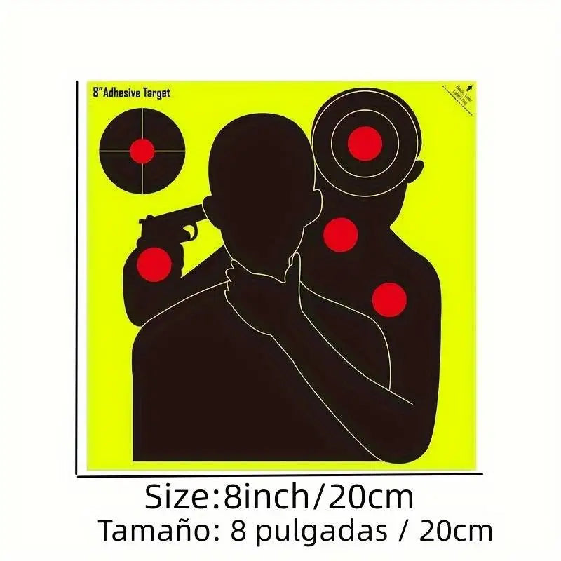 Splatter Shooting Target Stickers (8 Inch) – High Visibility Practice Aiming Stickers
