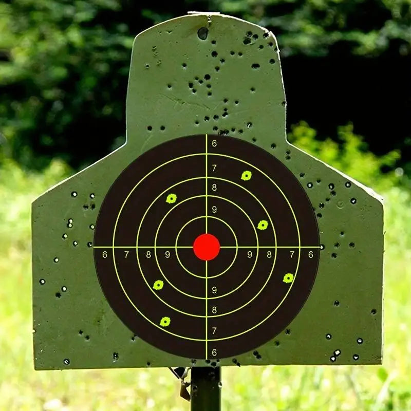 12 Inch Fluorescent Splatter Target Stickers, 10 Sheets for Shooting Practice, Adhesive Targets