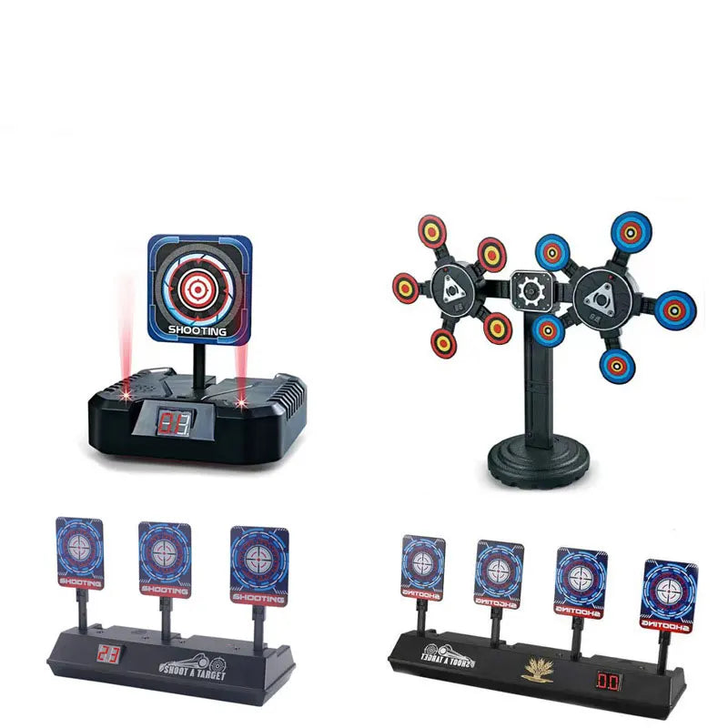 360° Rotating Electronic Scoring Target – Auto-Reset Toy Gun Accessory