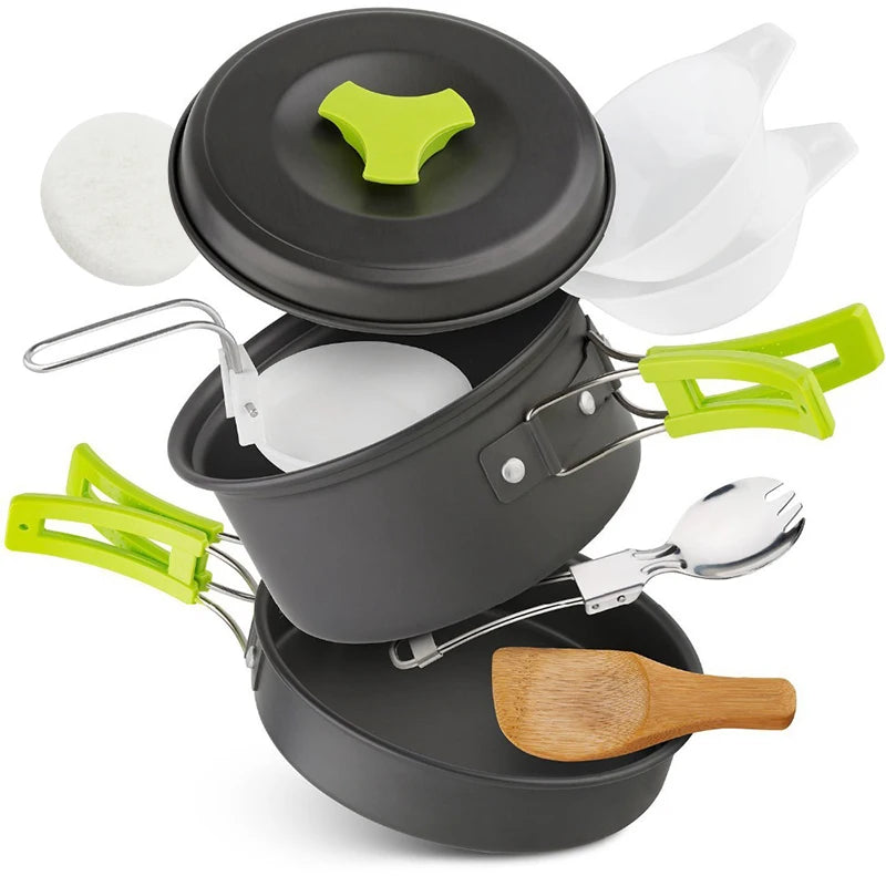 Camping Cookware Set – Lightweight Portable Outdoor Cooking Kit for Hikers & Backpackers