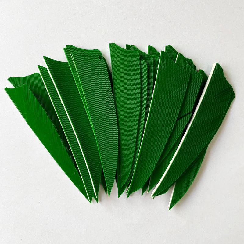 100pcs 3-Inch Shield Cut Turkey Feathers – RW Fletching for Archery & Hunting