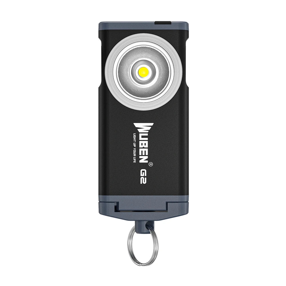 Mini EDC Keychain Flashlight 500 Lumens Rechargeable LED Torch with Magnetic Tail
