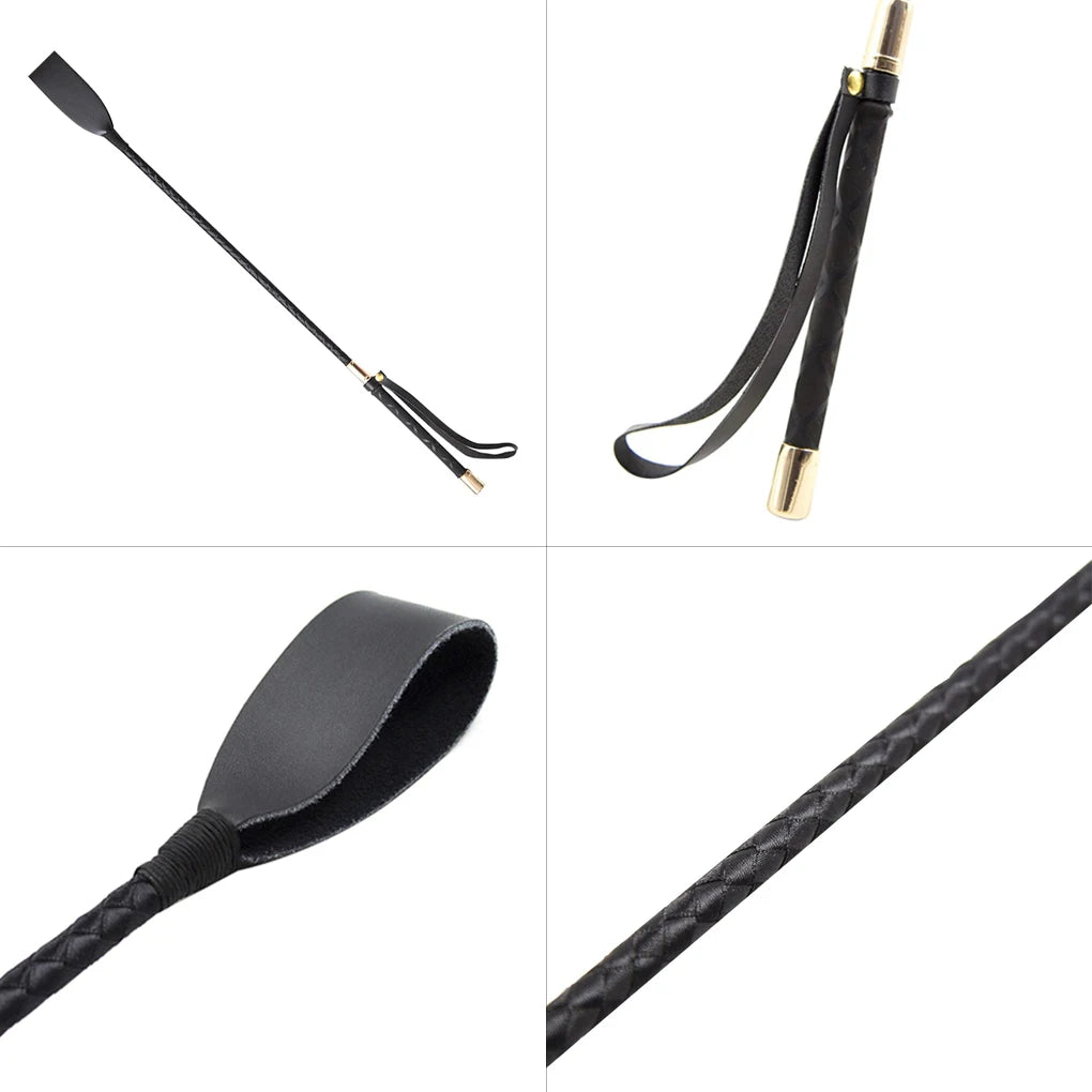 Riding Equestrian Whip – Anti-Slip PU Leather Training Crop