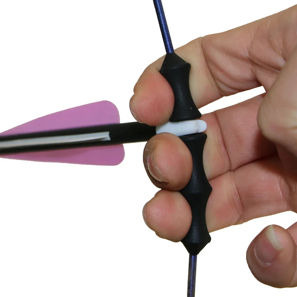 Archery Bow String Silencer Stabilizer – Silicone Finger Protector for Compound & Recurve Bows