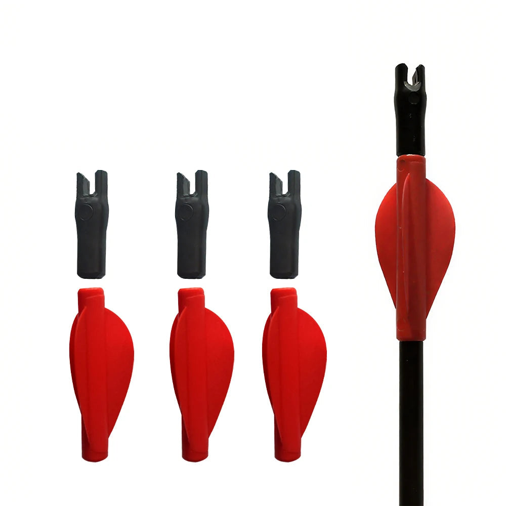 Arrow Fletching and Nock Combo for 6mm Shafts Hunting and Target Shooting
