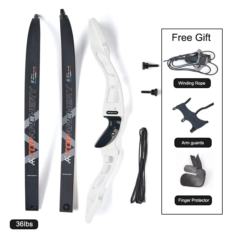 66" SF Recurve Bow Set – Alloy Riser Competition Bow Right Hand 20-40lbs