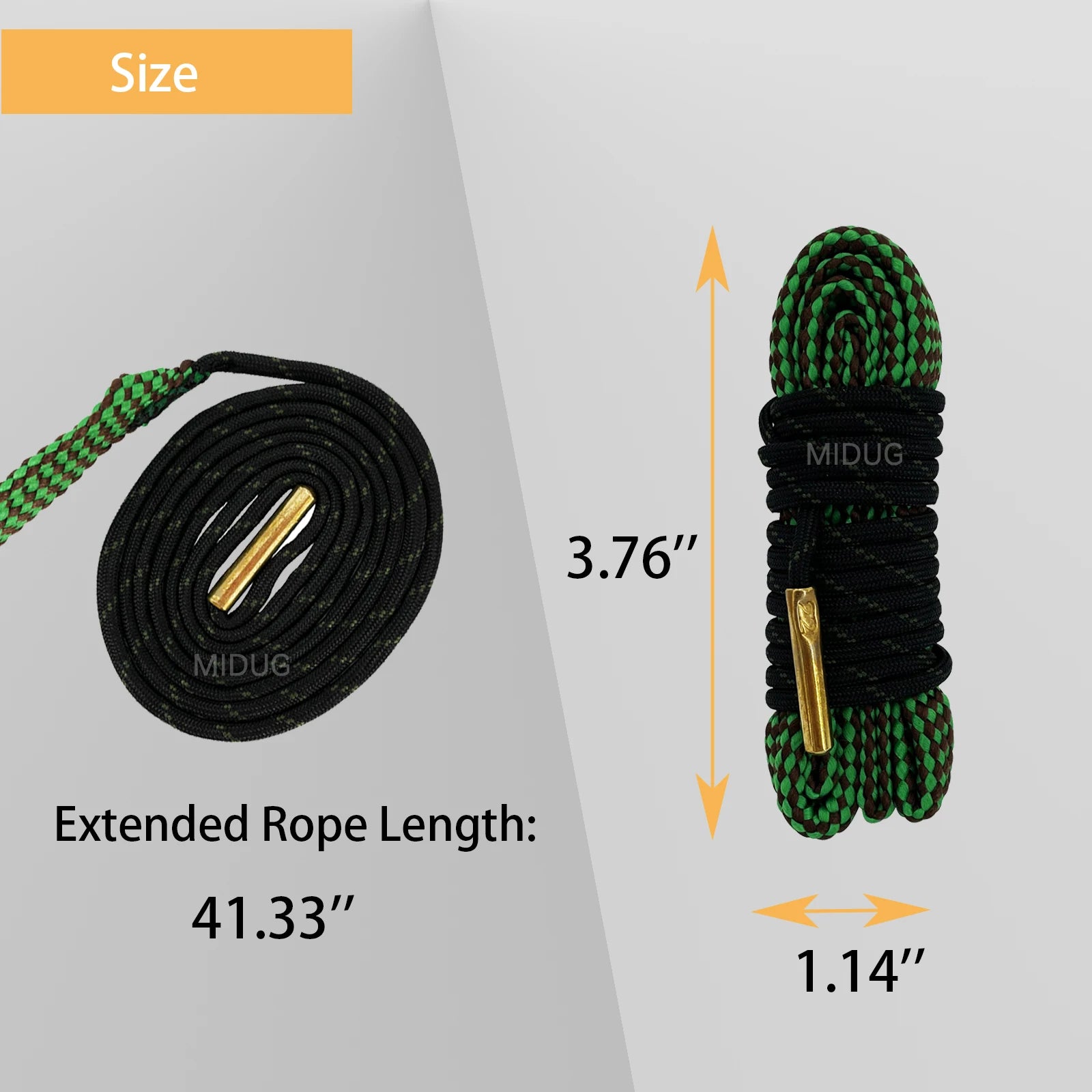 Bore Snake Cleaning Kit – Barrel Brush Rope for 12 GA, 9mm, .22, .223, .308, .44, .45cal & More