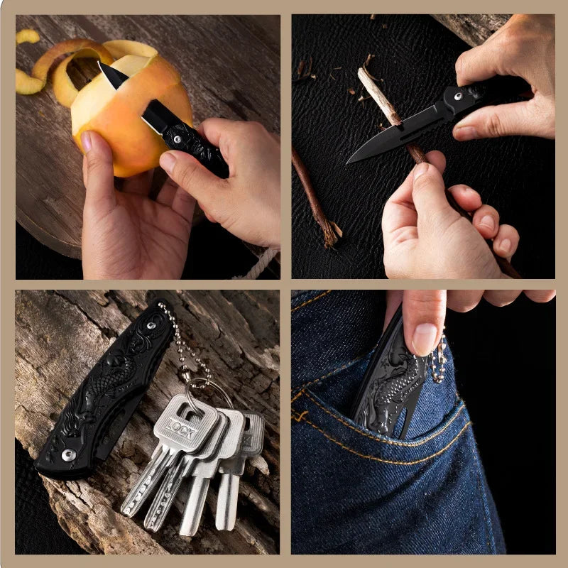Portable Folding Pocket Knife – Keychain Travel Tool for Camping & Gifts