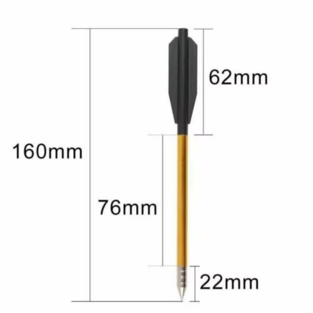 12pcs 6.5" Aluminium Crossbow Bolts – 50/80lb Mini Crossbow Arrows