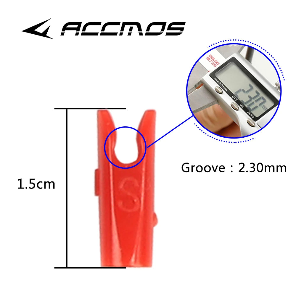 60pcs Plastic Arrow Pin Nocks, Size L & S For ID4.2mm, ID6.2mm, 3.2mm, DIY Arrow Shaft Archery