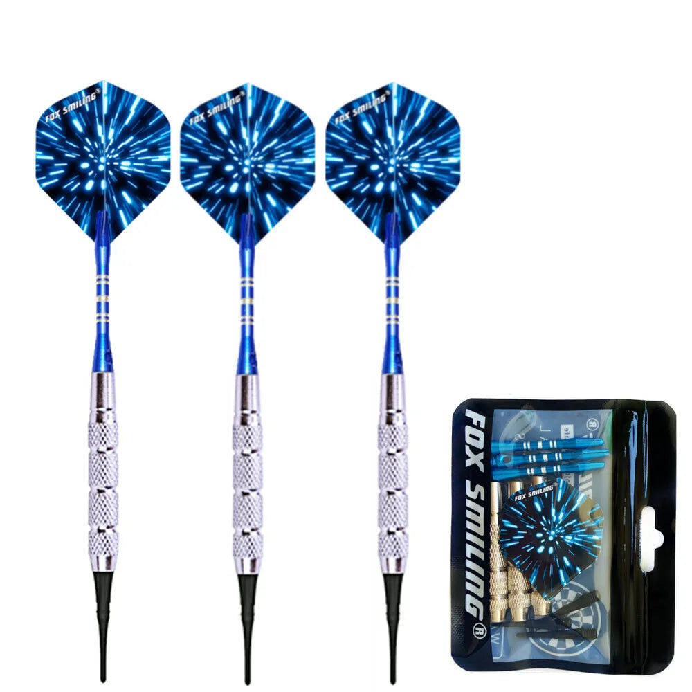 3 pcs Fox Smiling 18g soft tip darts – aluminium shafts and nylon tips
