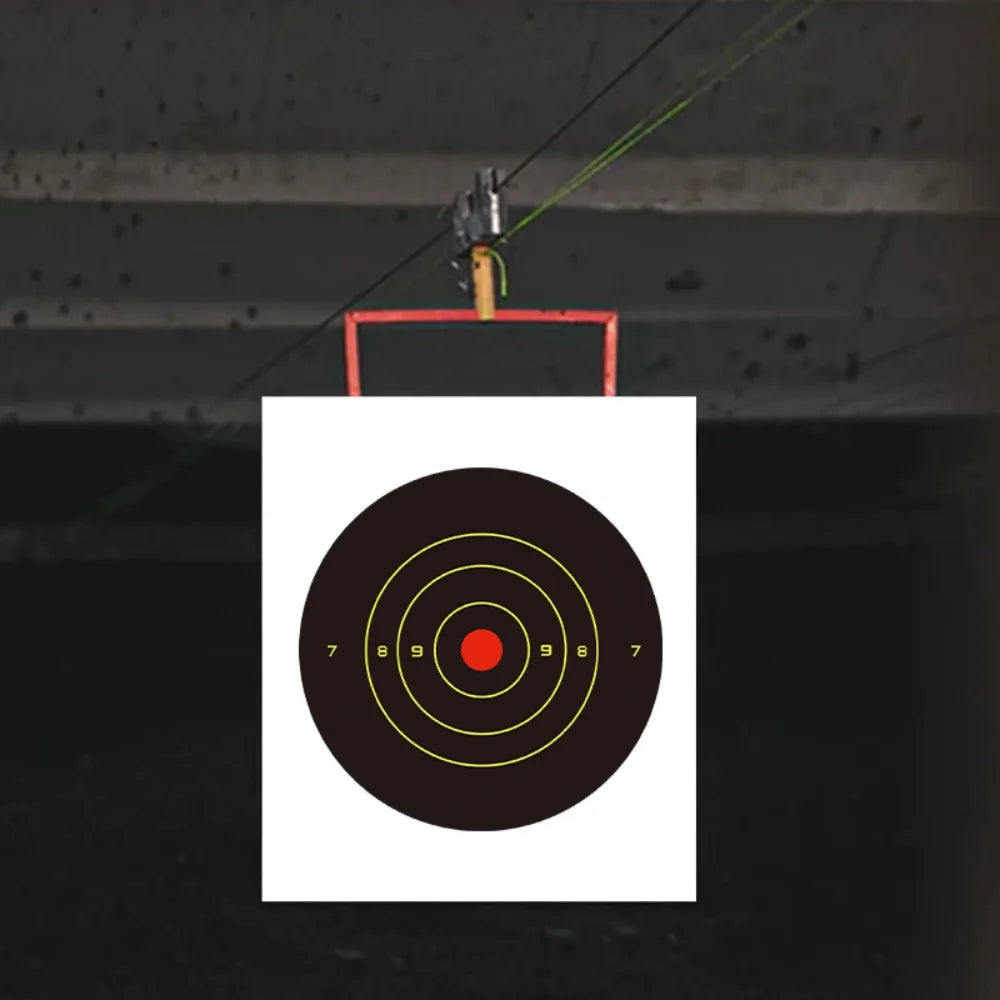 10pcs 8-Inch Reactive Shooting Target Stickers – High-Visibility Adhesive Paper for Training