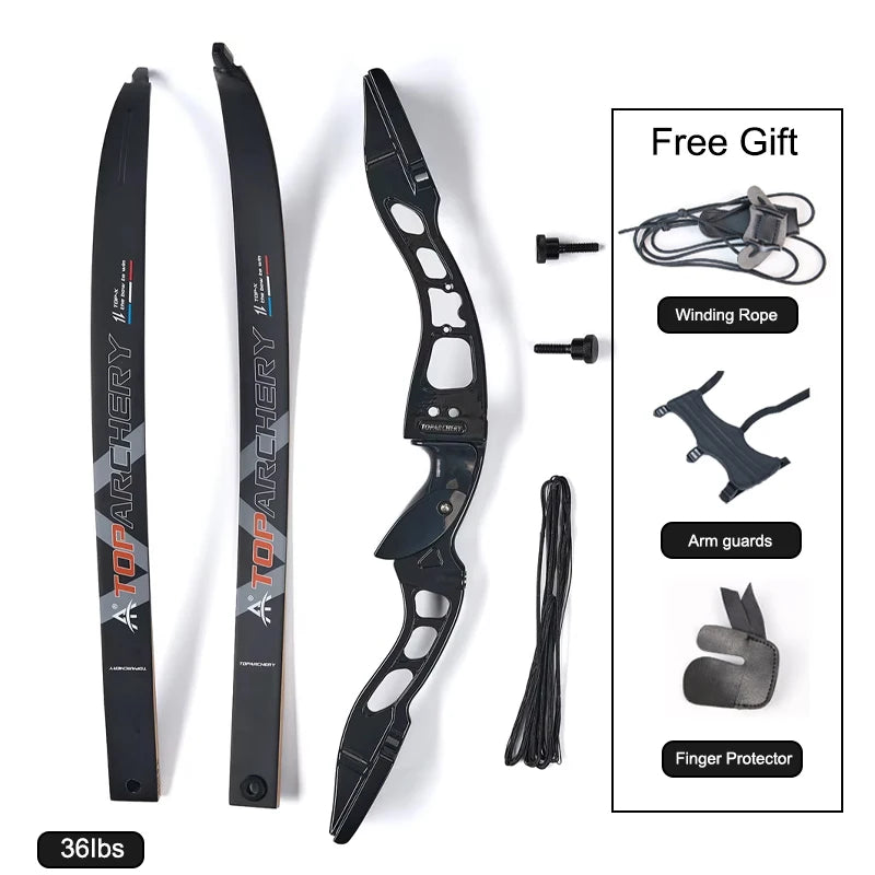 66" SF Recurve Bow Set – Alloy Riser Competition Bow Right Hand 20-40lbs