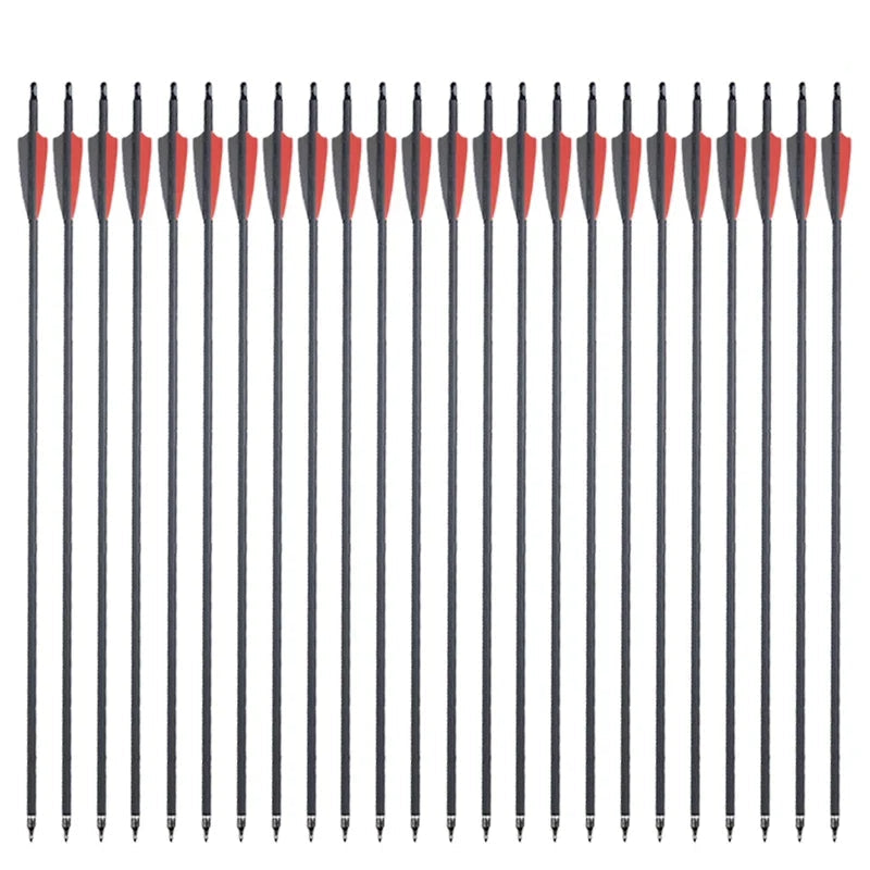 31.5" Mixed Carbon Arrows – Durable Archery Arrows for Hunting & Outdoor Shooting