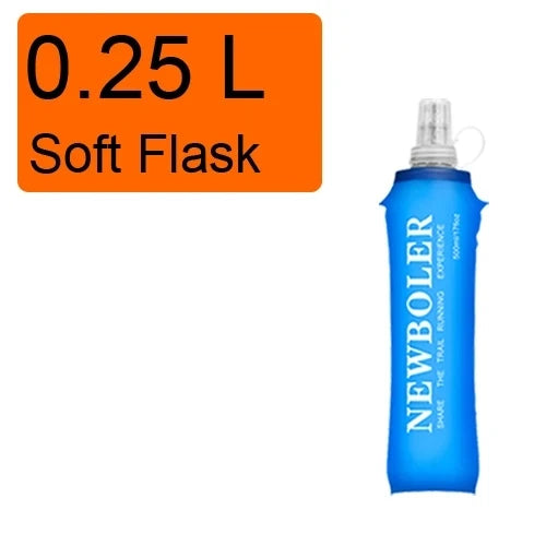 Collapsible Soft Water Bottle 250ml & 500ml – Foldable TPU Flask with Straw for Running & Hiking