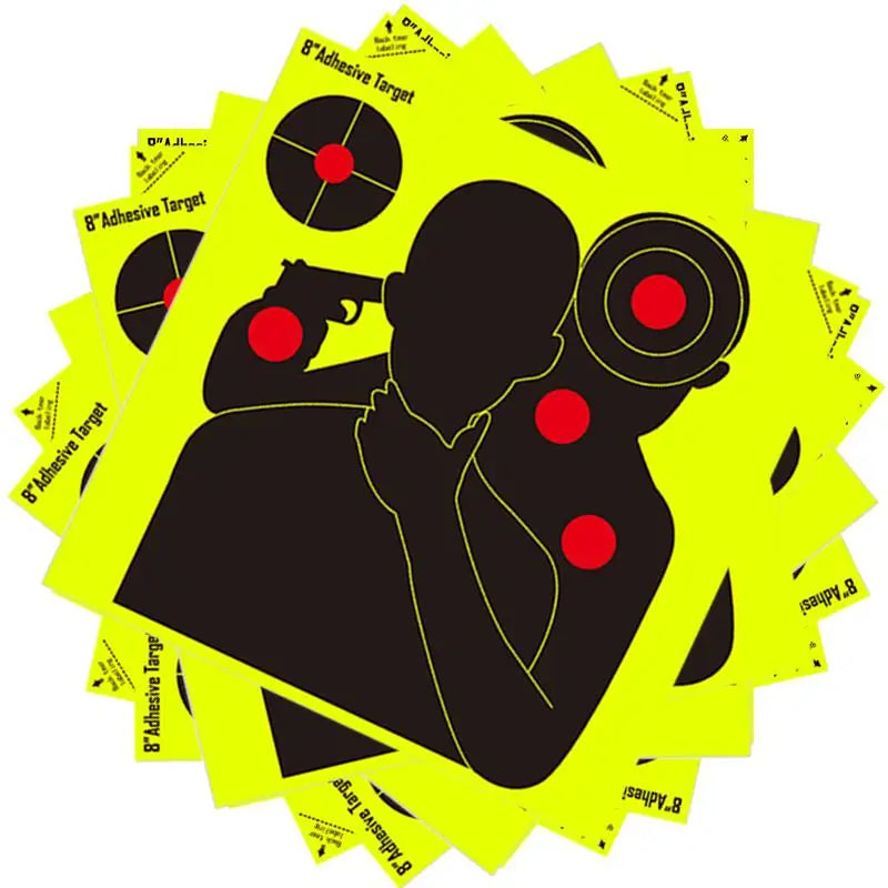 Splatter Shooting Target Stickers (8 Inch) – High Visibility Practice Aiming Stickers