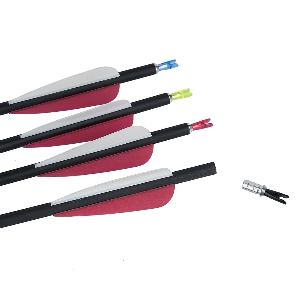 24pcs arrow pin nocks size L with aluminium pin – DIY archery accessories for 6.2mm carbon shafts