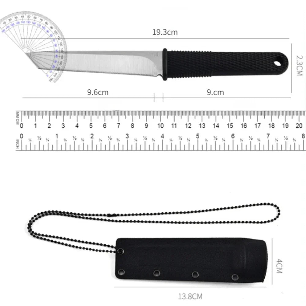 EDC Black and White Outdoor Knife – High Hardness Camping Tool