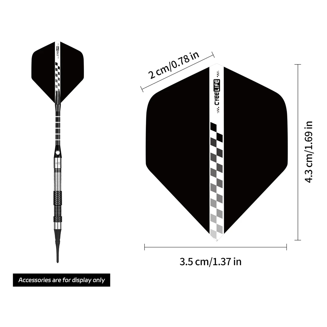 15PCS Standard Dart Flights – Feather Pattern Outdoor Wing Tail for Darts