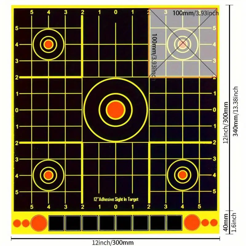 12" Self-Adhesive Splatterburst Shooting Targets – Pack of 10