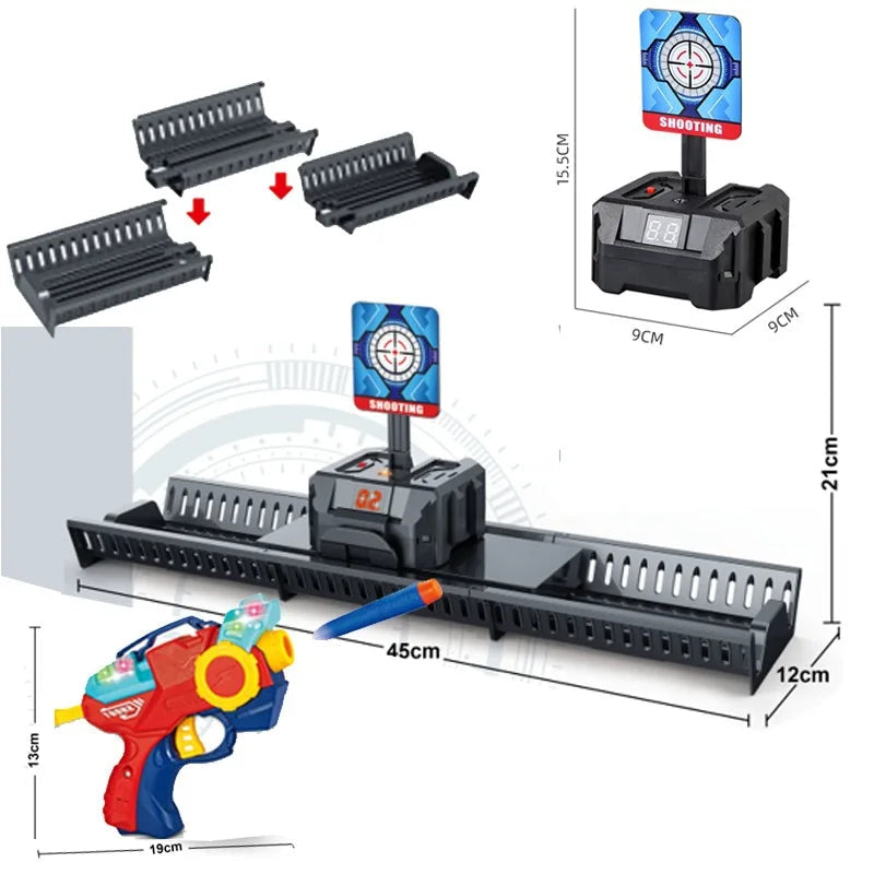 Targets for Nerf Guns – Auto Reset Electric Shooting Target with Sound & Light for Kids