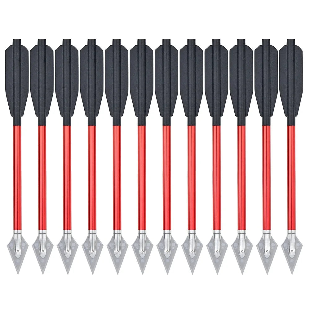 Hunting Aluminum Bolt Arrows – 6.5-inch Crossbow Bolts for 50/80lb Bows