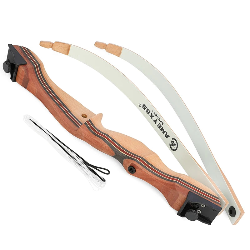 48"/54" Youth Recurve Bow – 10-20lbs Maple Laminate for Beginners and Target Practice