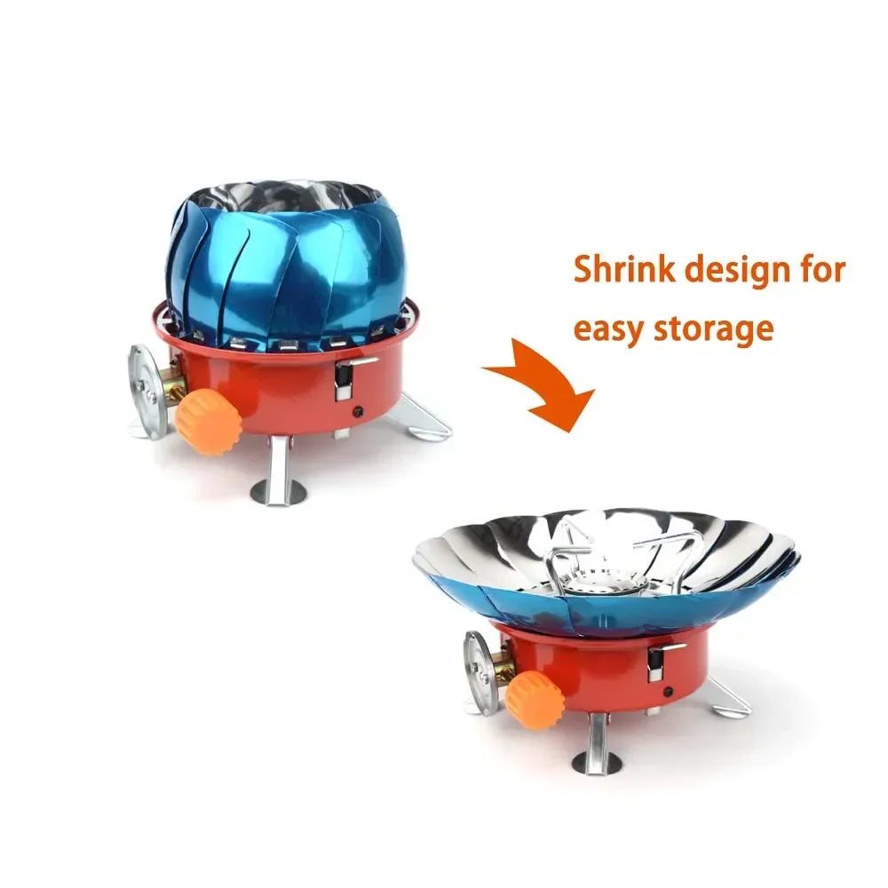 2800W Portable Camping Gas Stove with Windproof Design and Storage Bag