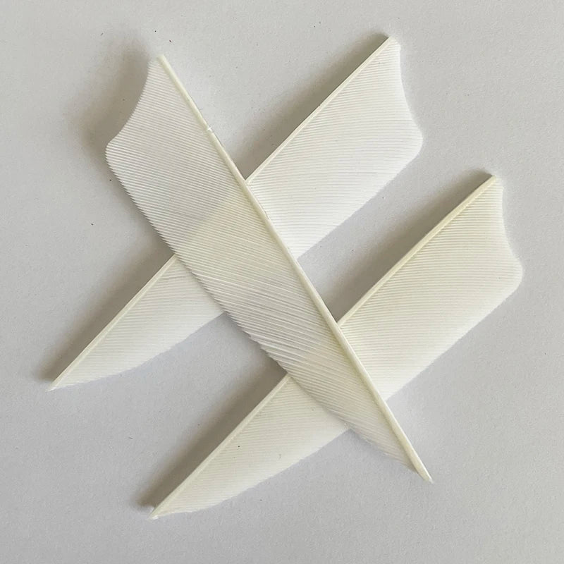 50pcs 3-Inch Natural Turkey Feather Fletching – Shield Cut RW for Archery
