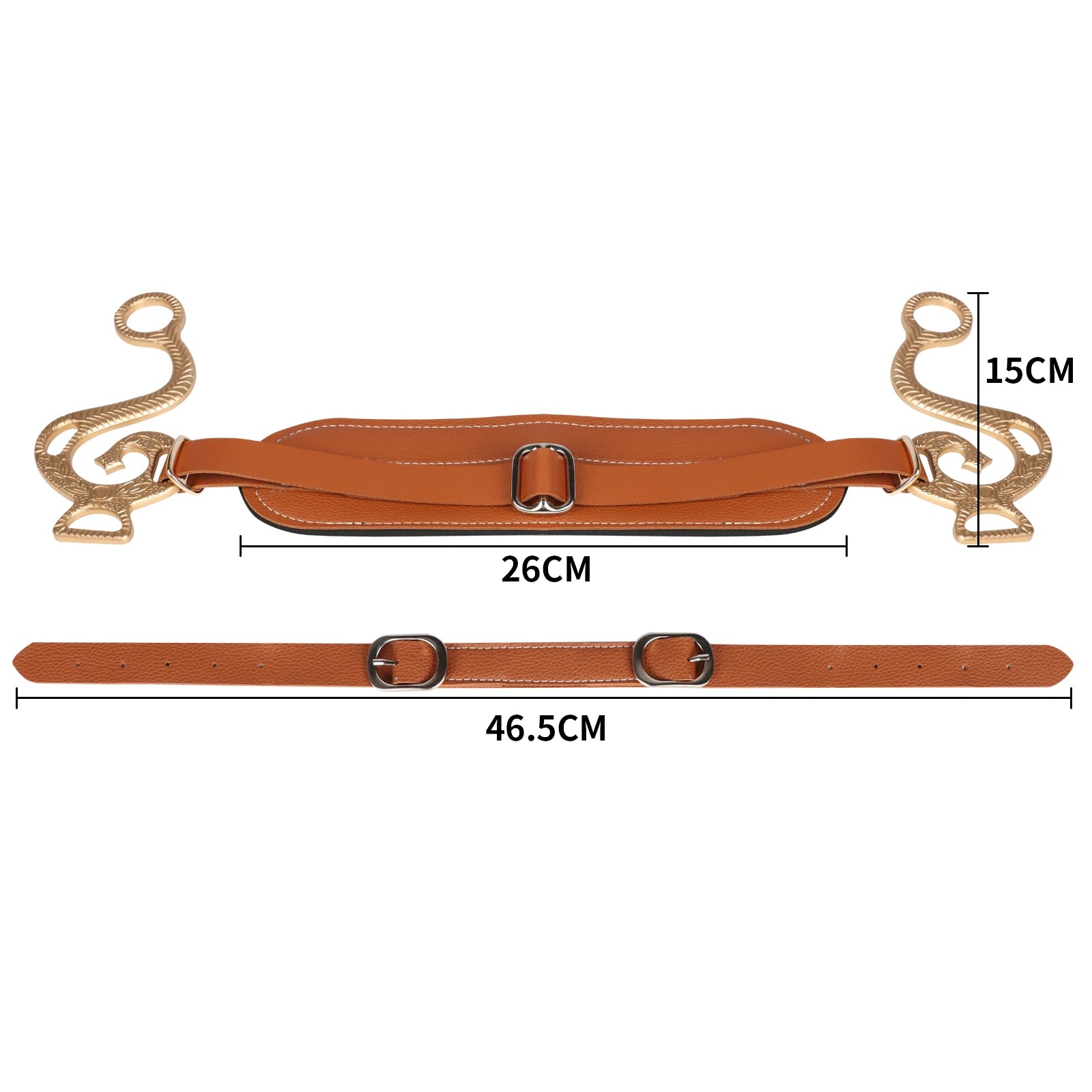 Hackamore Horse Bit Bridle – Brown Leather Adjustable Bitless Bridle with Padded Nose & Curb Chain