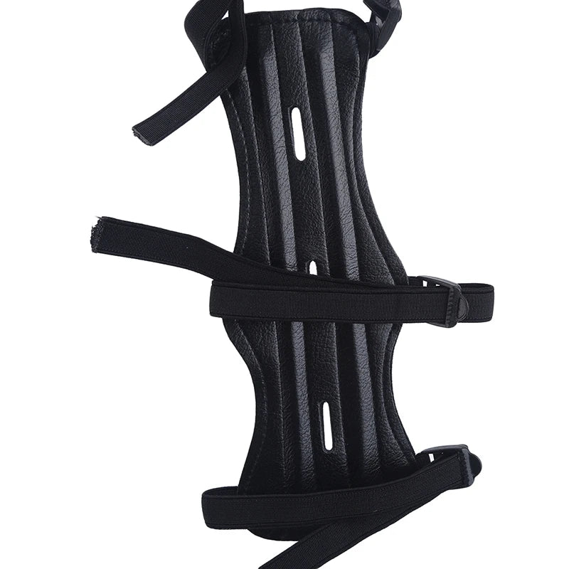 Leather Archery Arm Guard – Adjustable Forearm Protector for Bow Hunting & Training