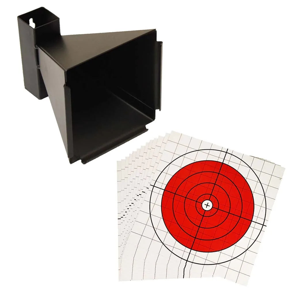Funnel Shape Bullets Collector with Paper Targets – Airsoft and Pellet Gun Shooting