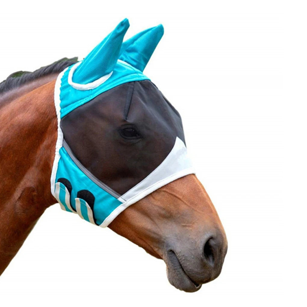 Professional Grade Horse Fly Mask – Adjustable, Breathable Mesh Mask for Comfortable Fly Protection