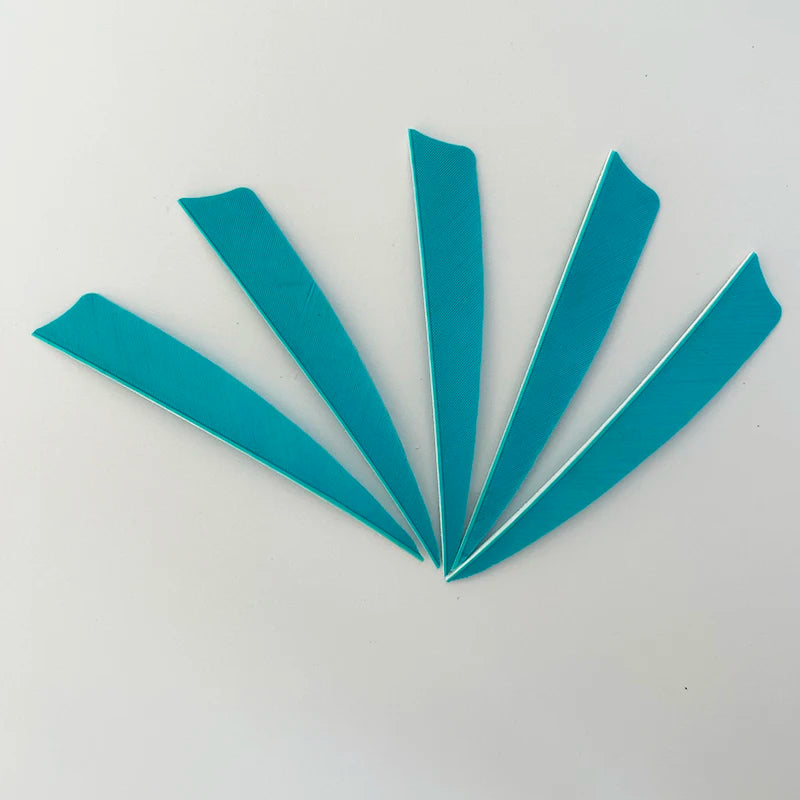 50pcs 4-Inch Turkey Feather Arrow Fletching – RW Shield Cut for Archery