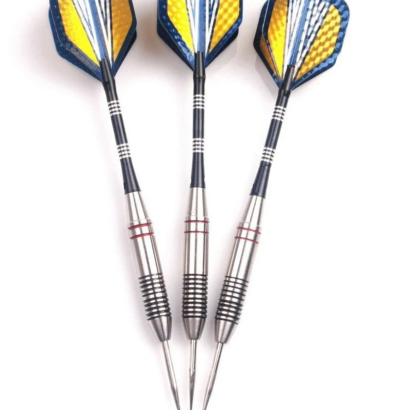 3 pcs professional steel tip darts – 24g with aluminium shafts and premium flights