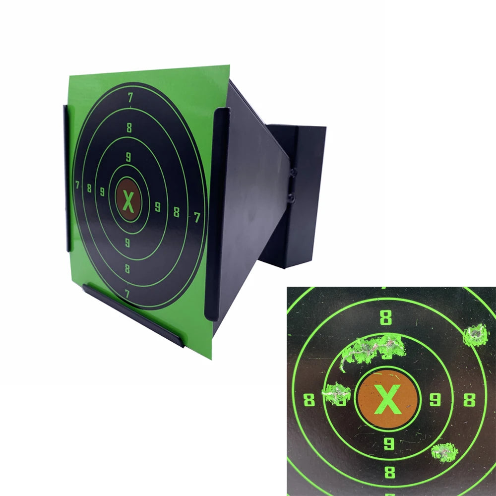 Funnel Shape Bullets Collector with Paper Targets – Airsoft and Pellet Gun Shooting