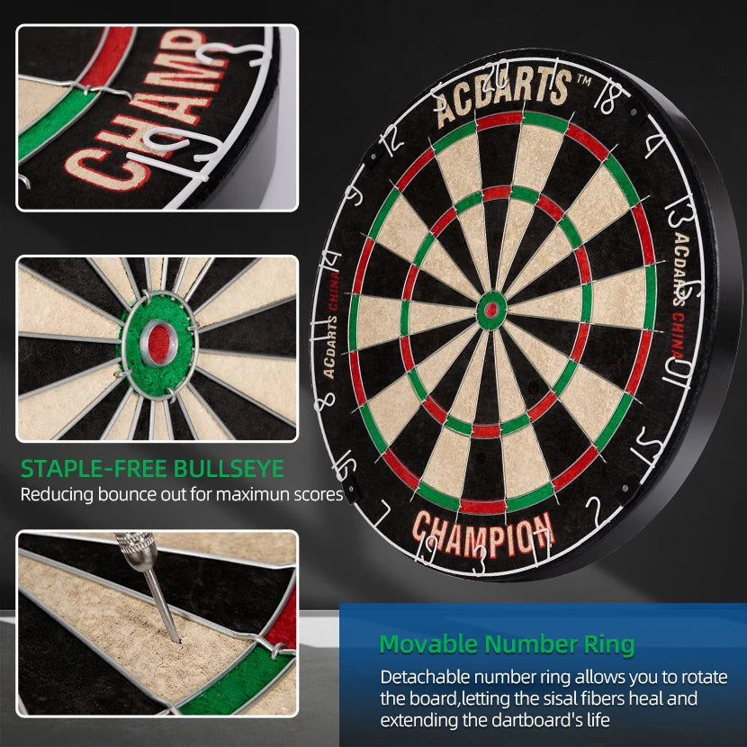 18-Inch High-Quality Sisal Dart Board – Professional Home & Competition Use