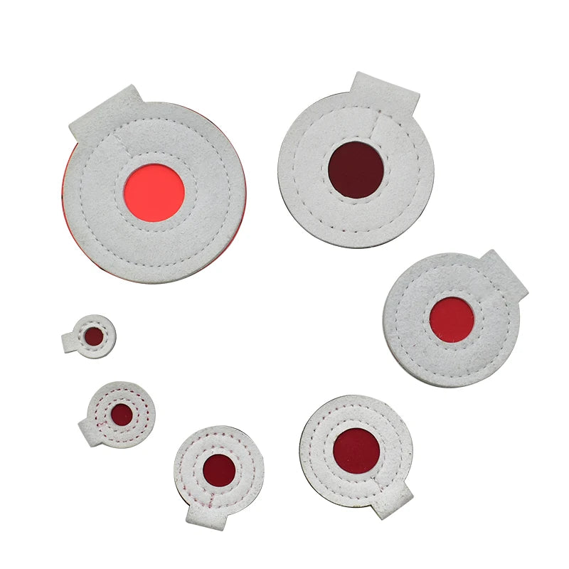 Shooting Training Bullseye Set – Hanging Leather Round Targets for Shooting Practice